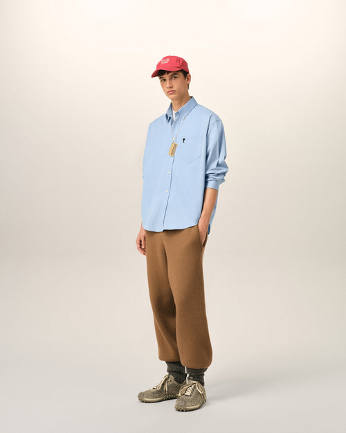 Ami de Coeur Hemd aus blauem Baumwollstoff im Boxy-Schnitt - Herren - 3 - AMI Paris - Ami Paris