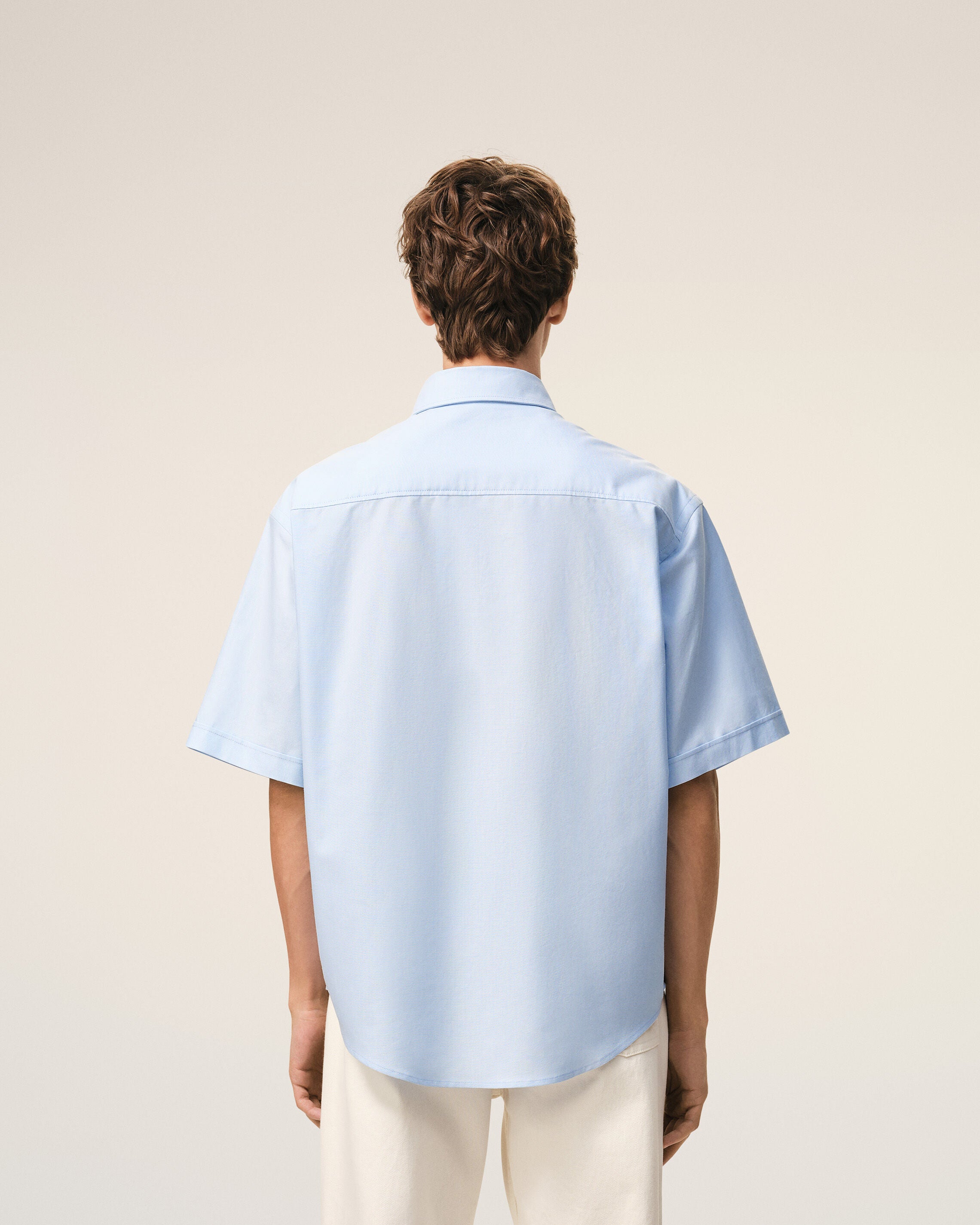 Blue Cotton Boxy Embroidered Ami De Coeur - 6