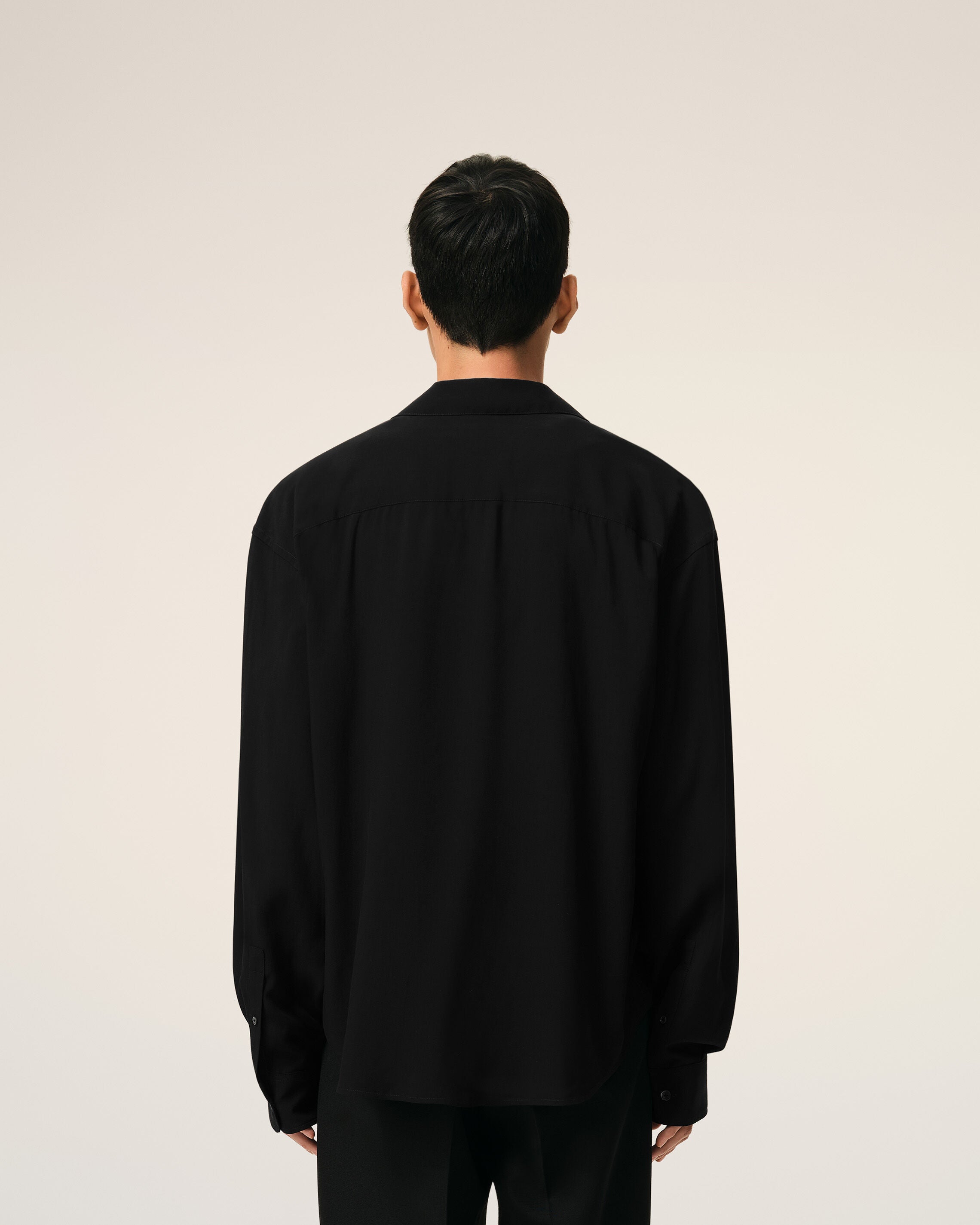 Chemise Boxy Noire Ami Paris Brodé - 5