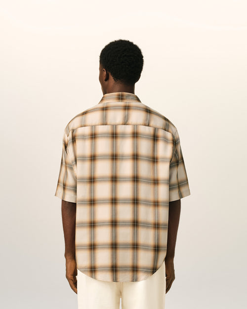 Chemise Boxy Beige À Carreaux Ami De Coeur En Toile - Homme - 4 - AMI Paris - Ami Paris