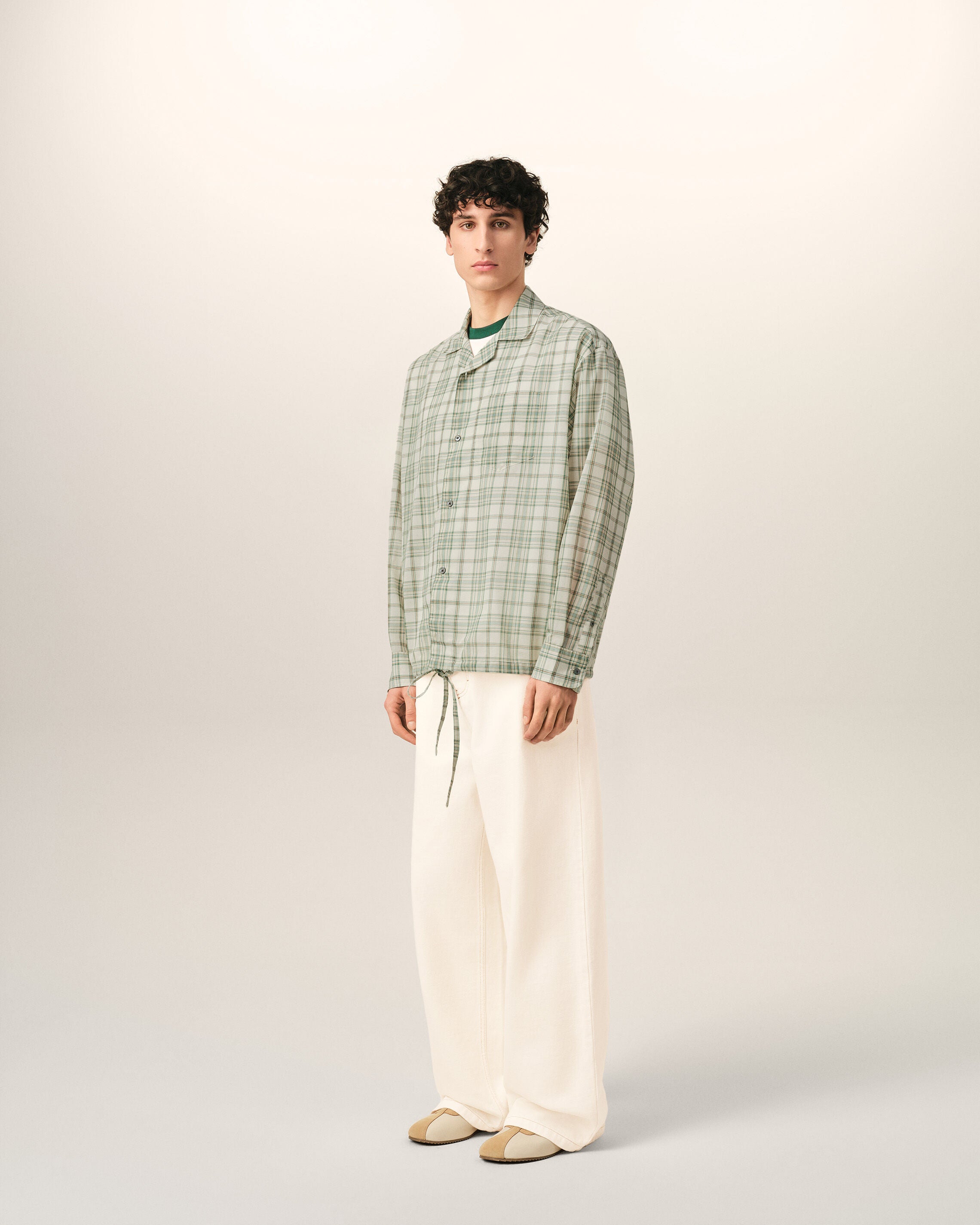 Chemise Boxy Verte À Carreaux En Coton - 6