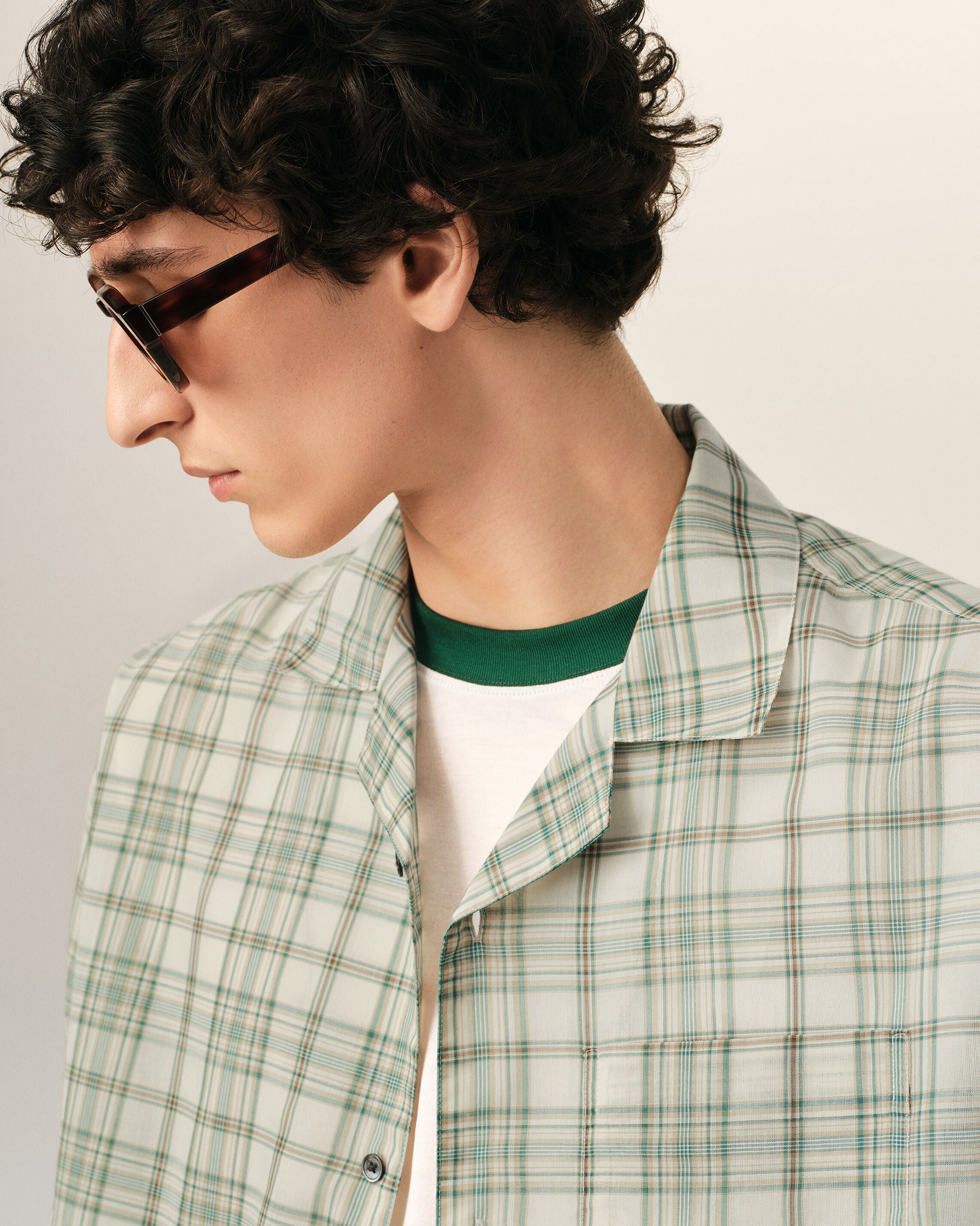 Chemise Boxy Verte À Carreaux En Coton - 4