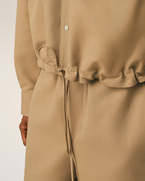 Beige cotton and linen shirt - Man - 4 - AMI Paris - Ami Paris