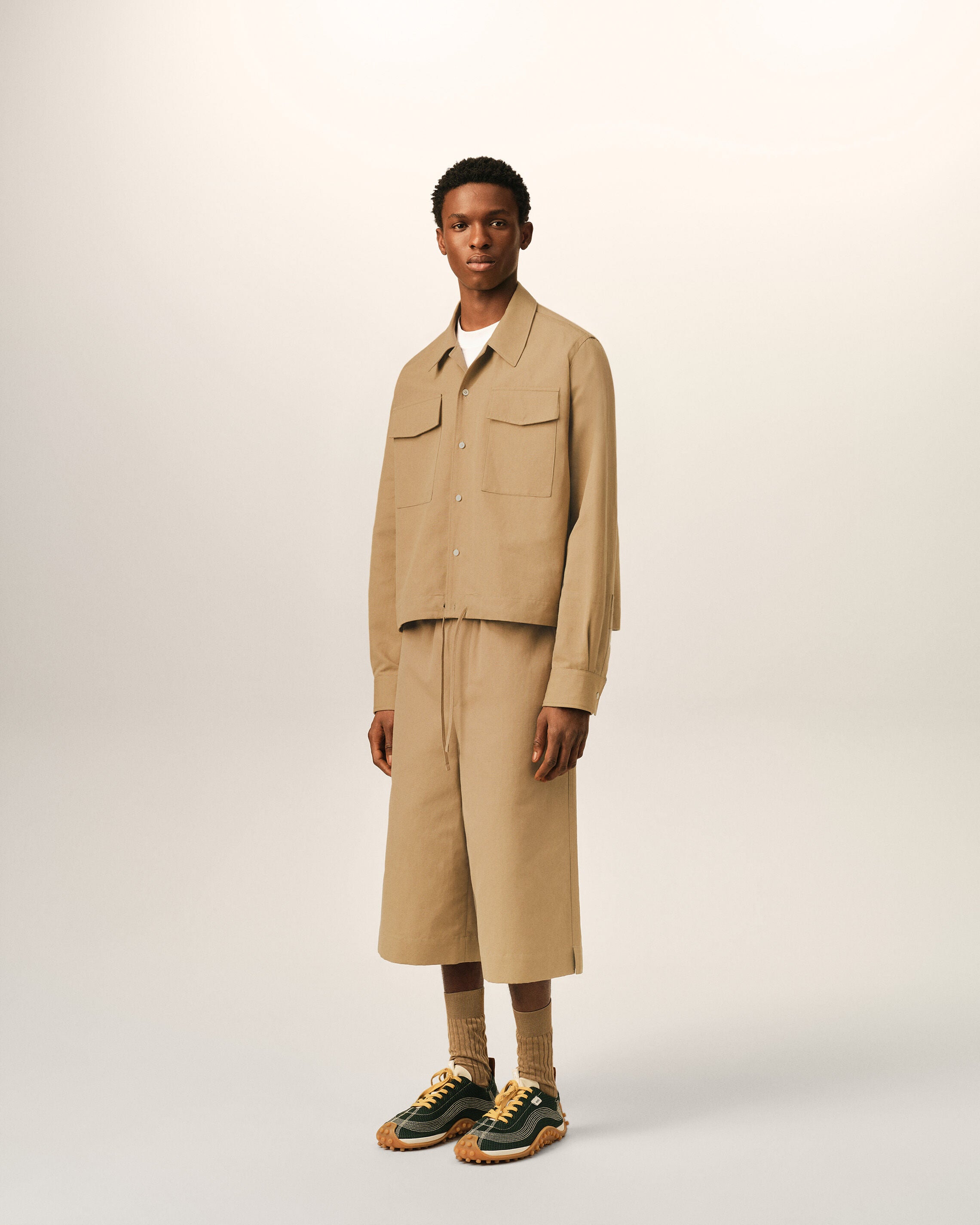 Beige cotton and linen shirt - 6