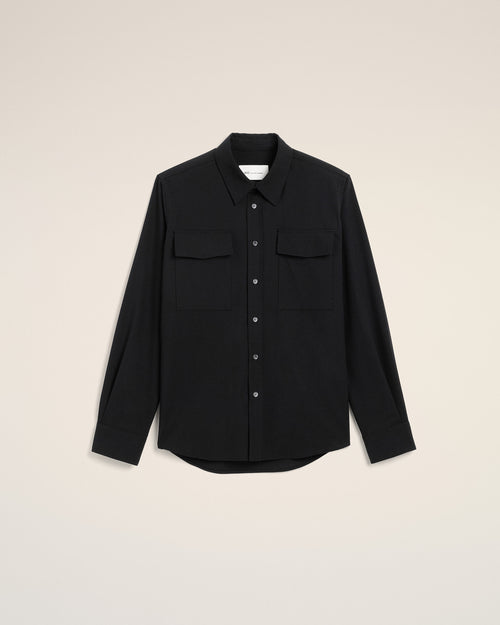Black wool shirt - 1 - Ami Paris