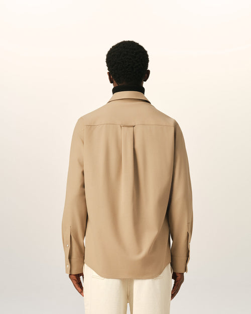 Beige wool shirt - Man - 5 - AMI Paris - Ami Paris