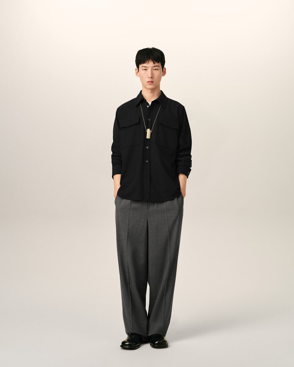 Camisa de lana negra - 3