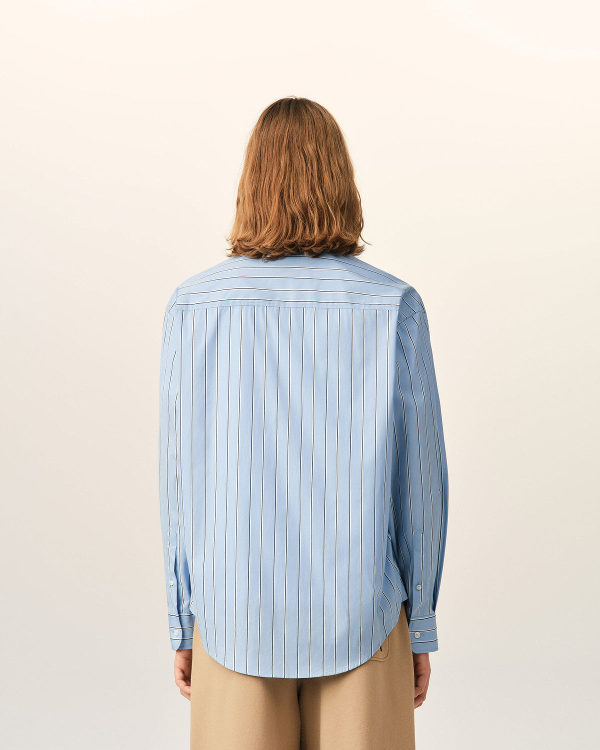 Chemise boxy bleue en coton Ami de Coeur embossé - 5