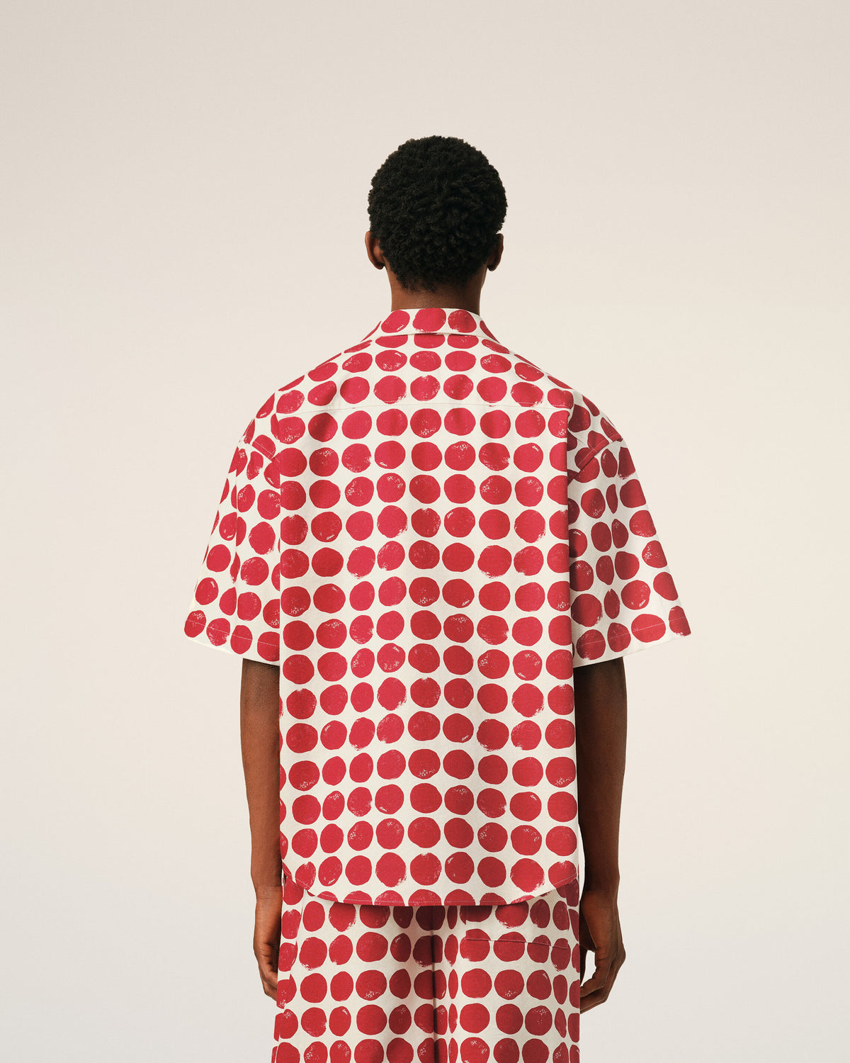 Polka-dot boxy cotton short-sleeve shirt - 5