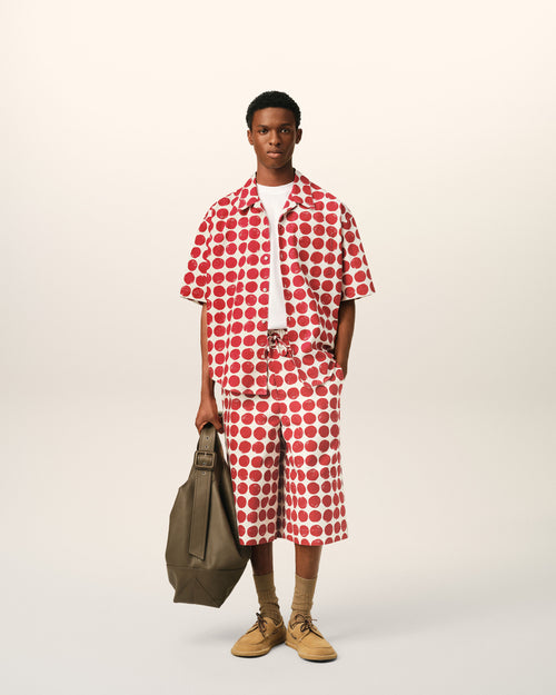 レッド ドット コットン ボクシー シャツ 半袖 - 男性 - 3 - AMI Paris - Ami Paris