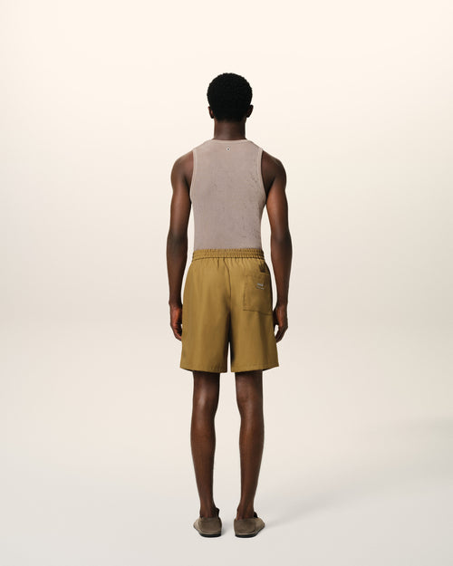 Mustard Twill Short - 4 - Ami Paris