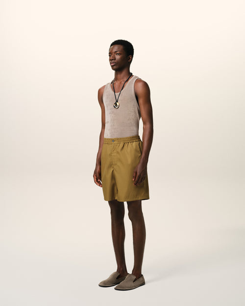 Mustard Twill Short - 6 - Ami Paris