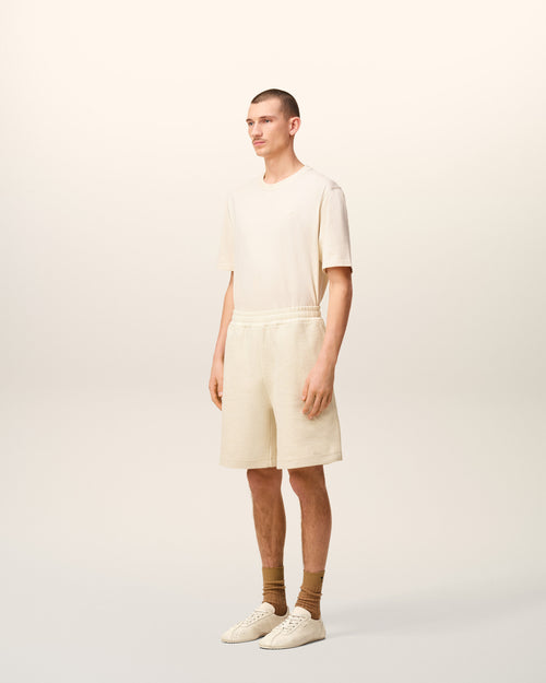 White Cotton Curly fleece Short  - 6 - Ami Paris