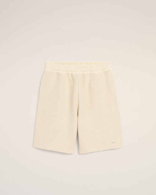 White Cotton Curly fleece Short  - 7 - Ami Paris