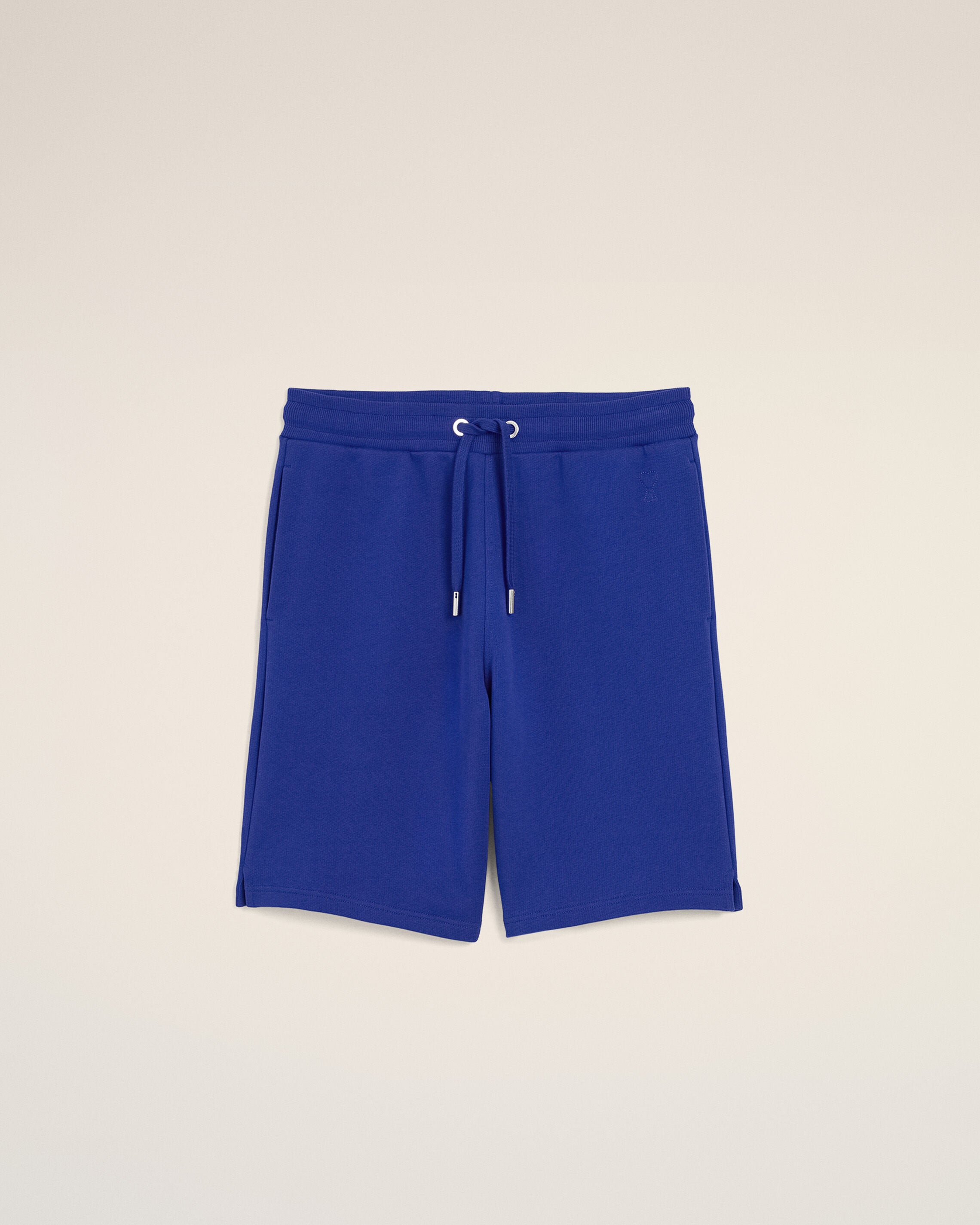 Short bleu en coton Ami de Coeur embossé - 1