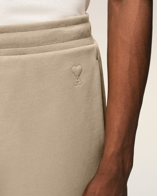 Beigefarbene Ami De Coeur Baumwoll-Shorts - Herren - 5 - AMI Paris - Ami Paris
