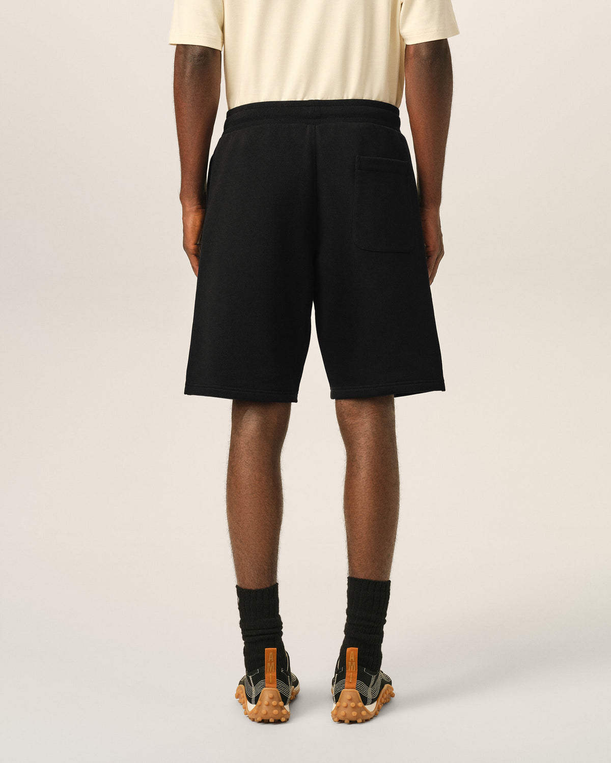 Pantalón corto Ami de Cœur con relieve de algodón negro - 4