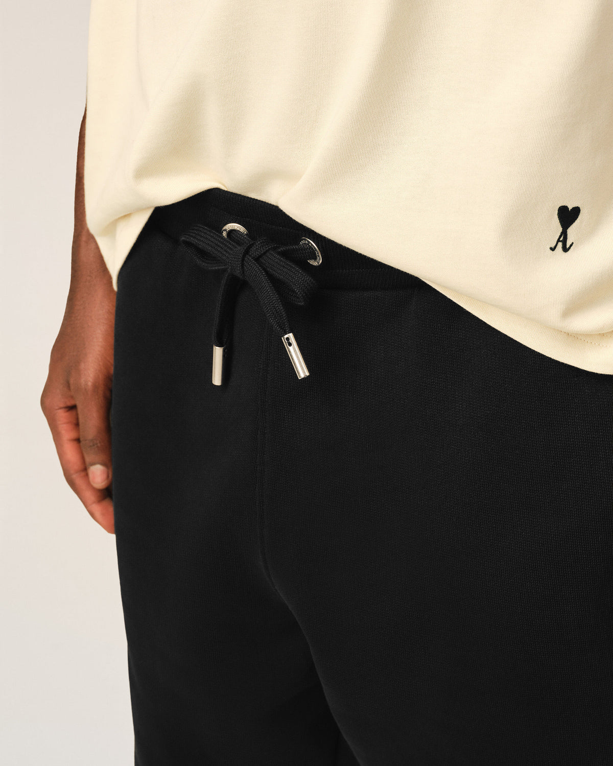 Pantalón corto Ami de Cœur con relieve de algodón negro - 5