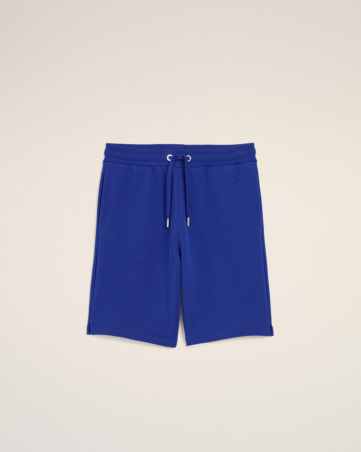 Blue cotton shorts with embossed Ami de Coeur - 1