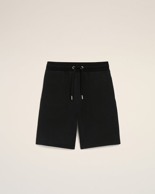 Pantalón corto Ami de Cœur con relieve de algodón negro - Hombre - 1 - AMI Paris - Ami Paris