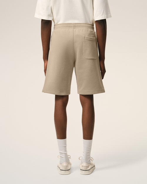 Beige Cotton Ami De Coeur Short - Man - 4 - AMI Paris - Ami Paris