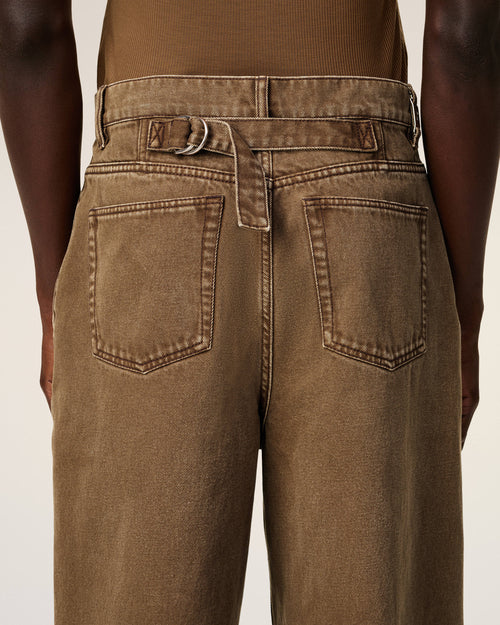 Brown Cotton Long Bermuda Shorts - 5 - Ami Paris
