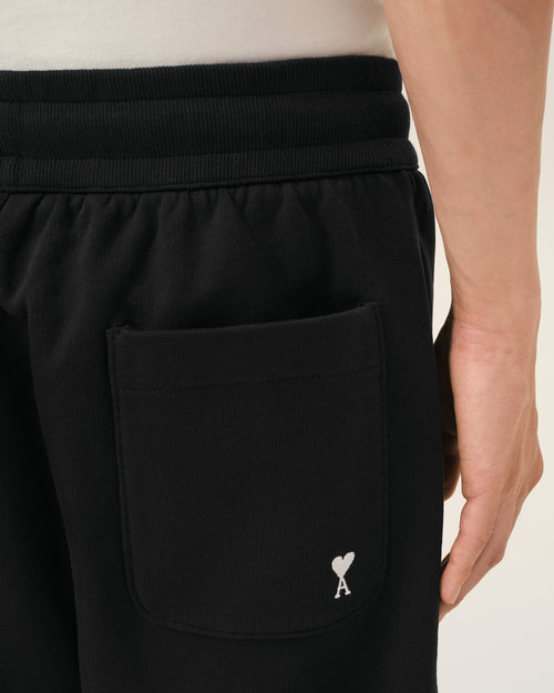 Short Noir Ami De Coeur en Coton - Homme - 5 - AMI Paris - Ami Paris