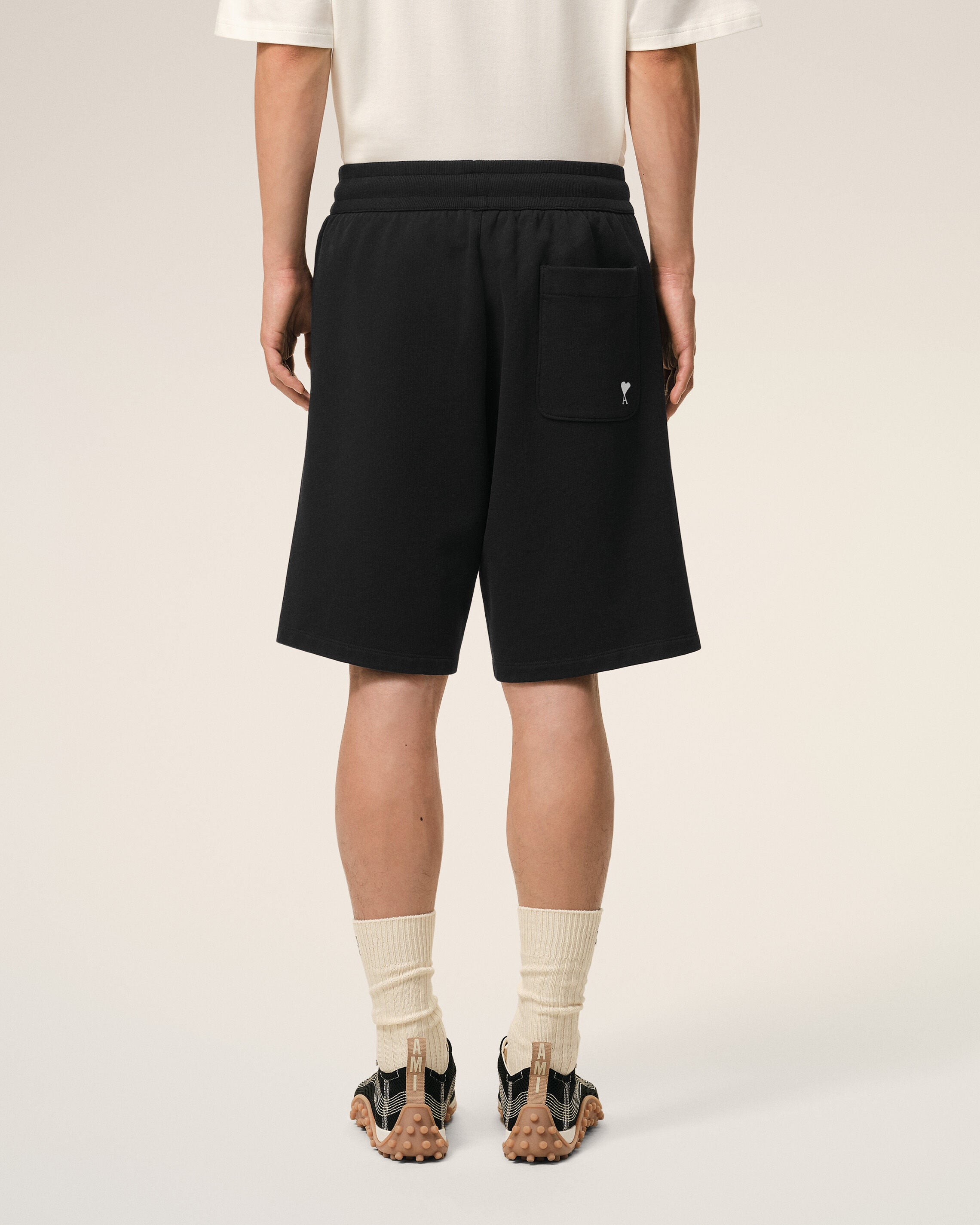 Black Cotton Ami De Coeur Short - 4