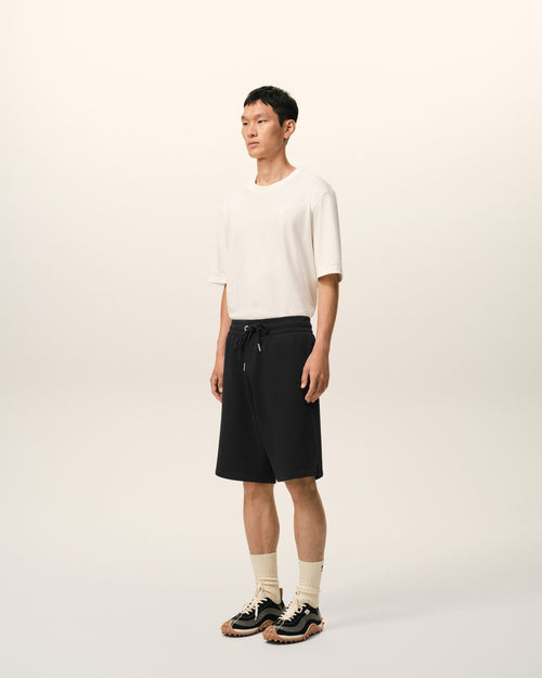 Black Cotton Ami De Coeur Short - Man - 6 - AMI Paris - Ami Paris