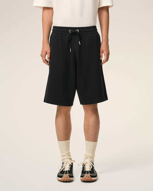 Black Cotton Ami De Coeur Short - Man - 3 - AMI Paris - Ami Paris