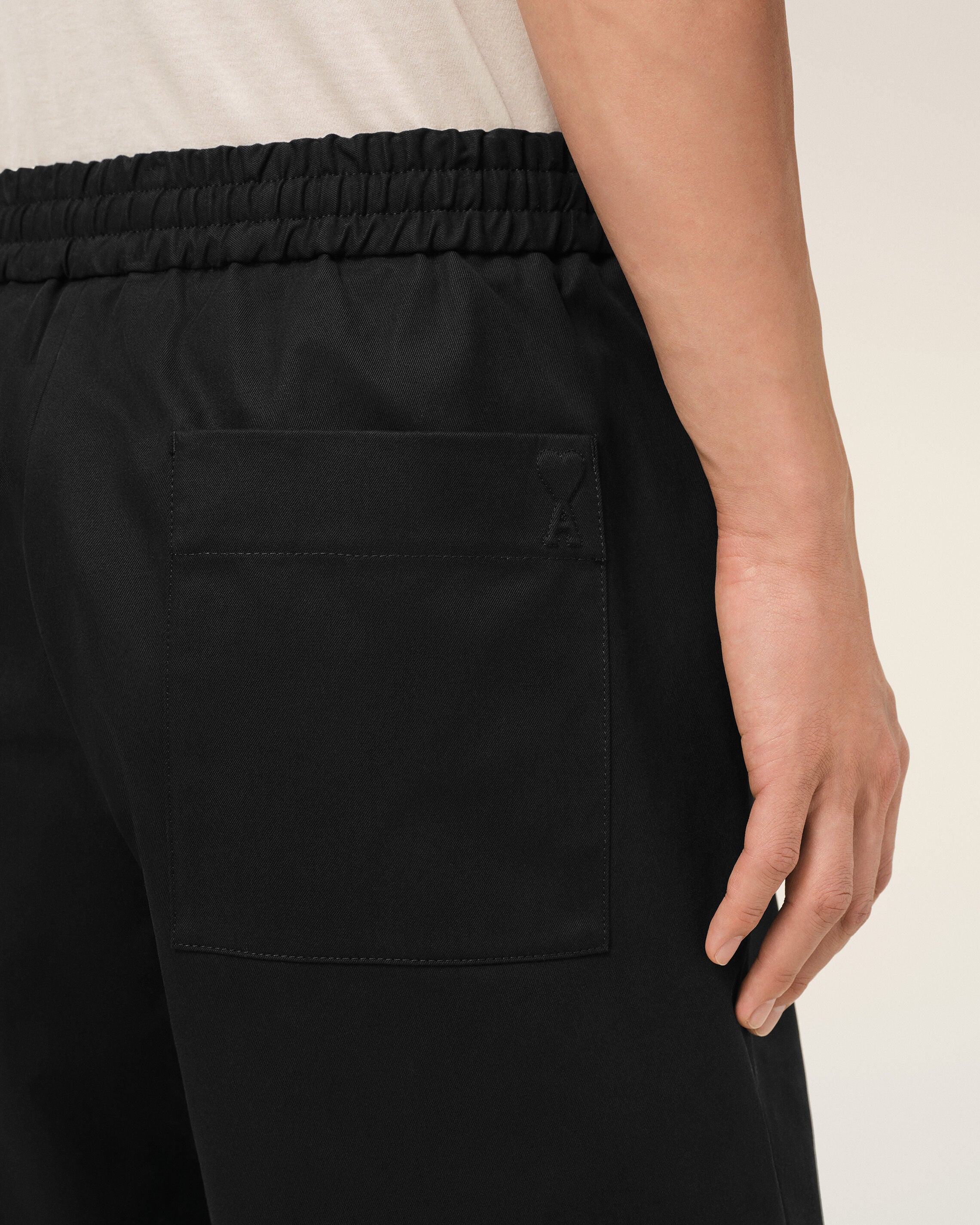 Short Noir Taille Elastiquée Ami De Coeur en Coton - 5