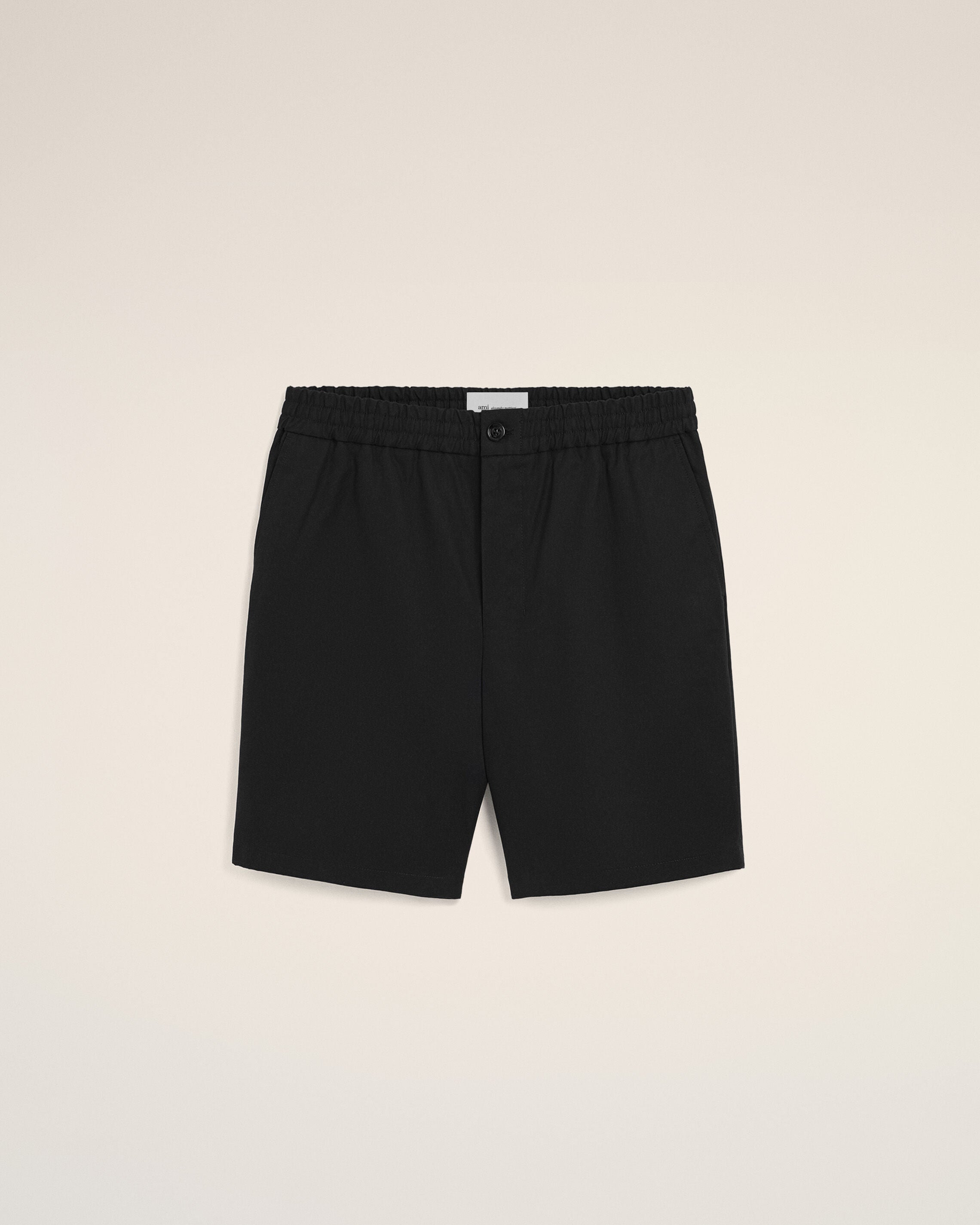 Short Noir Taille Elastiquée Ami De Coeur en Coton - 1