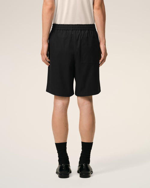 Black Cotton Elasticated Waist Ami De Coeur Shorts - Man - 4 - AMI Paris - Ami Paris