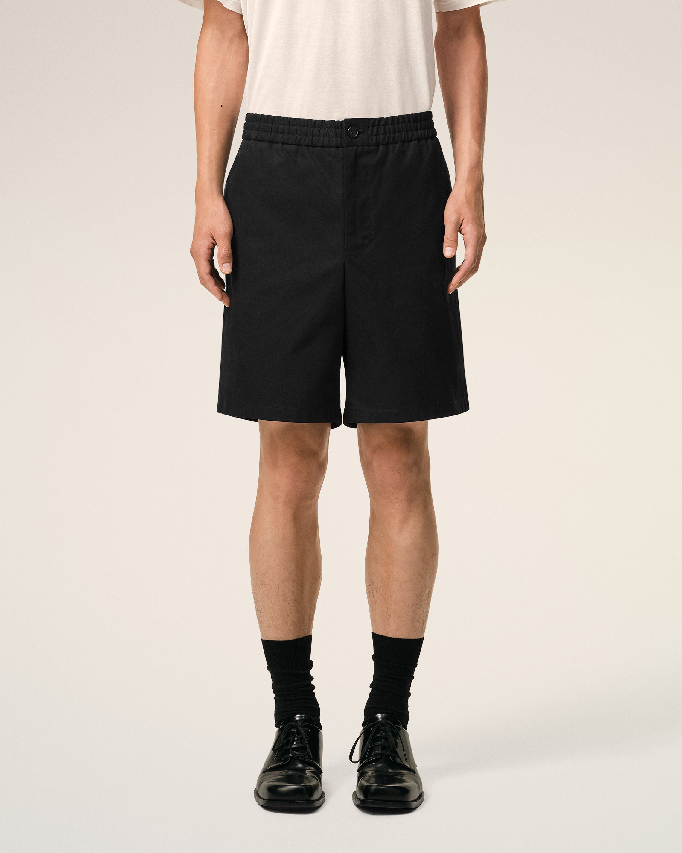 Short Noir Taille Elastiquée Ami De Coeur en Coton - 3