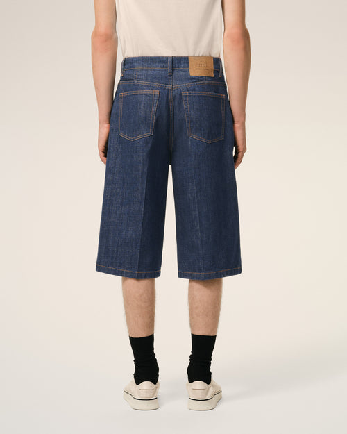 Bermuda Loose Bleu en Coton - Homme - 4 - AMI Paris - Ami Paris
