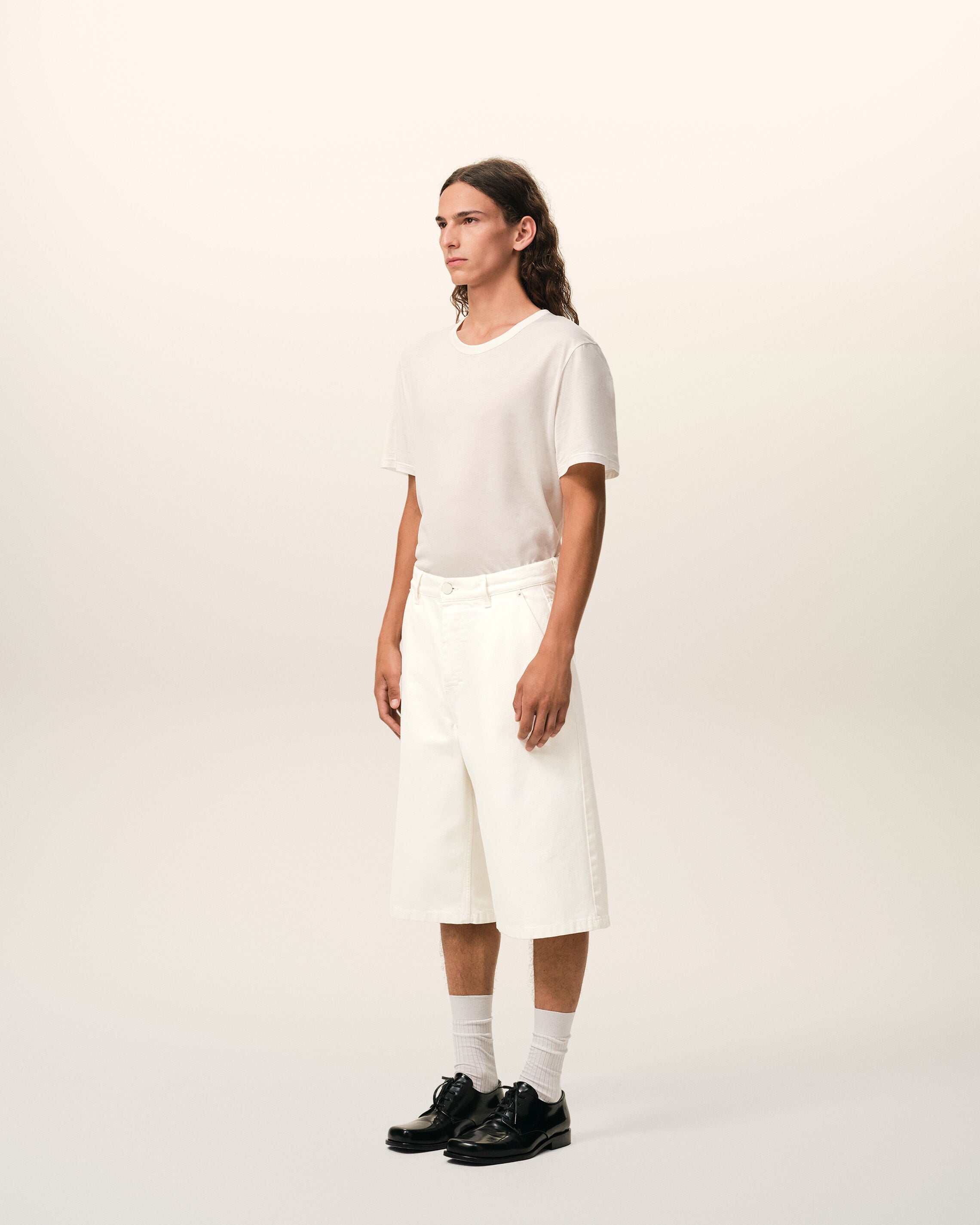 Bermuda Loose Blanc en Coton - 6