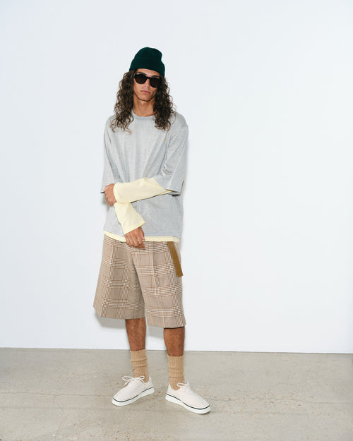 Brown Wool Prince Of Wales Checkered Shorts - Man - 7 - AMI Paris - Ami Paris