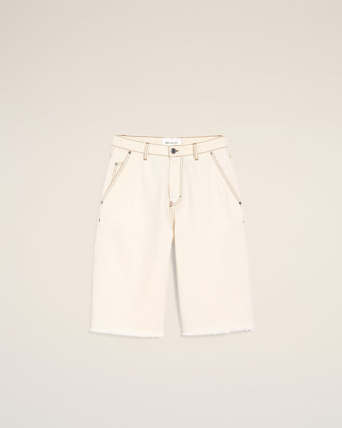Wide Fit Shorts aus weißer Baumwolle - 2 - Ami Paris