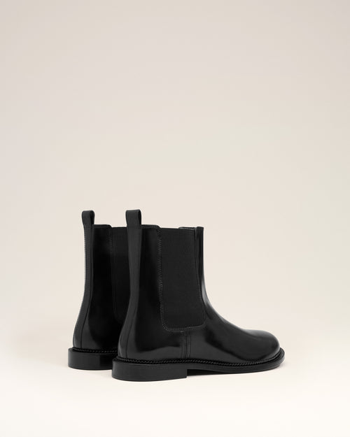 Botas Chelsea con puntera anatómica de piel negra - 4 - Ami Paris