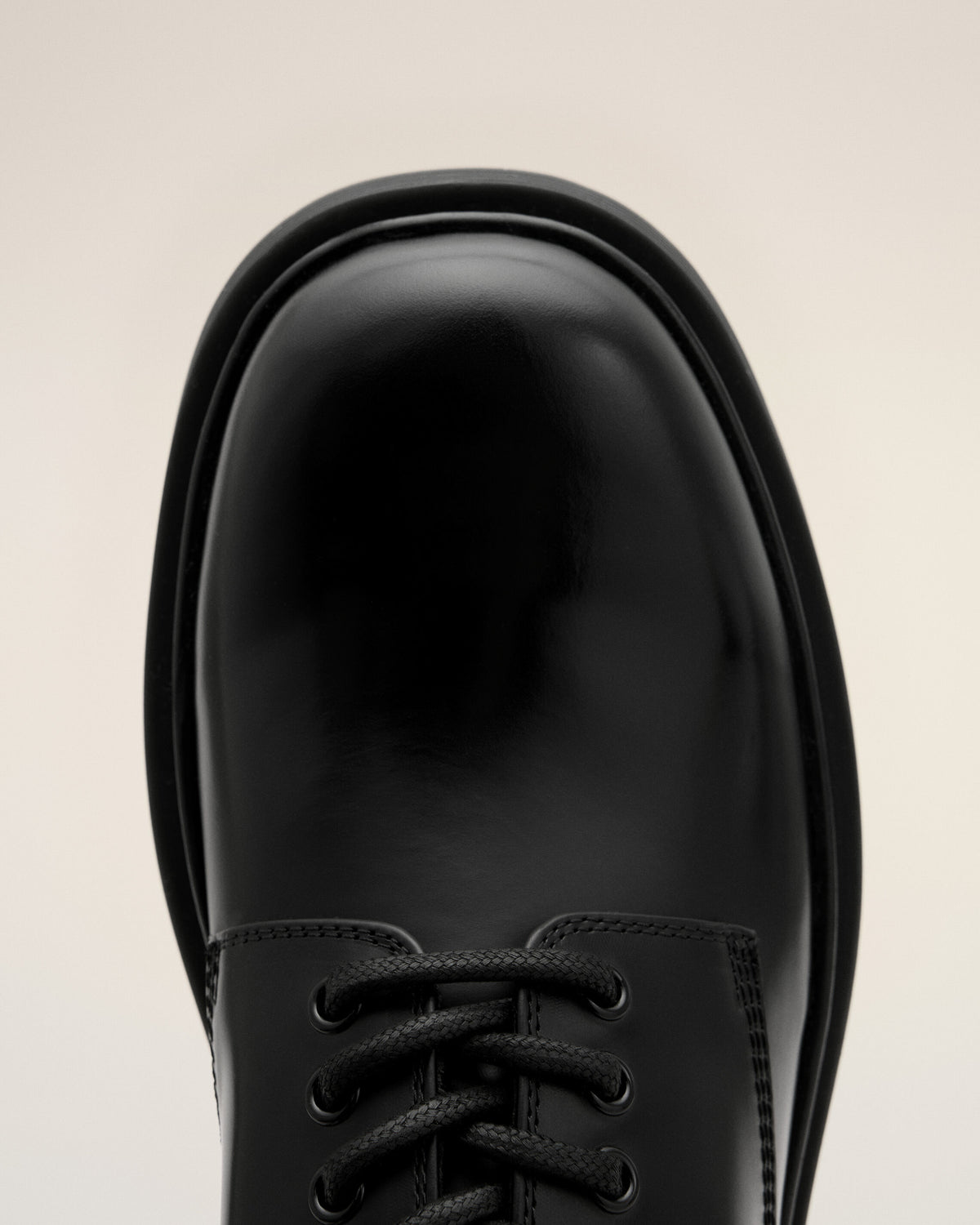 Black cow leather derbies shoes - 5