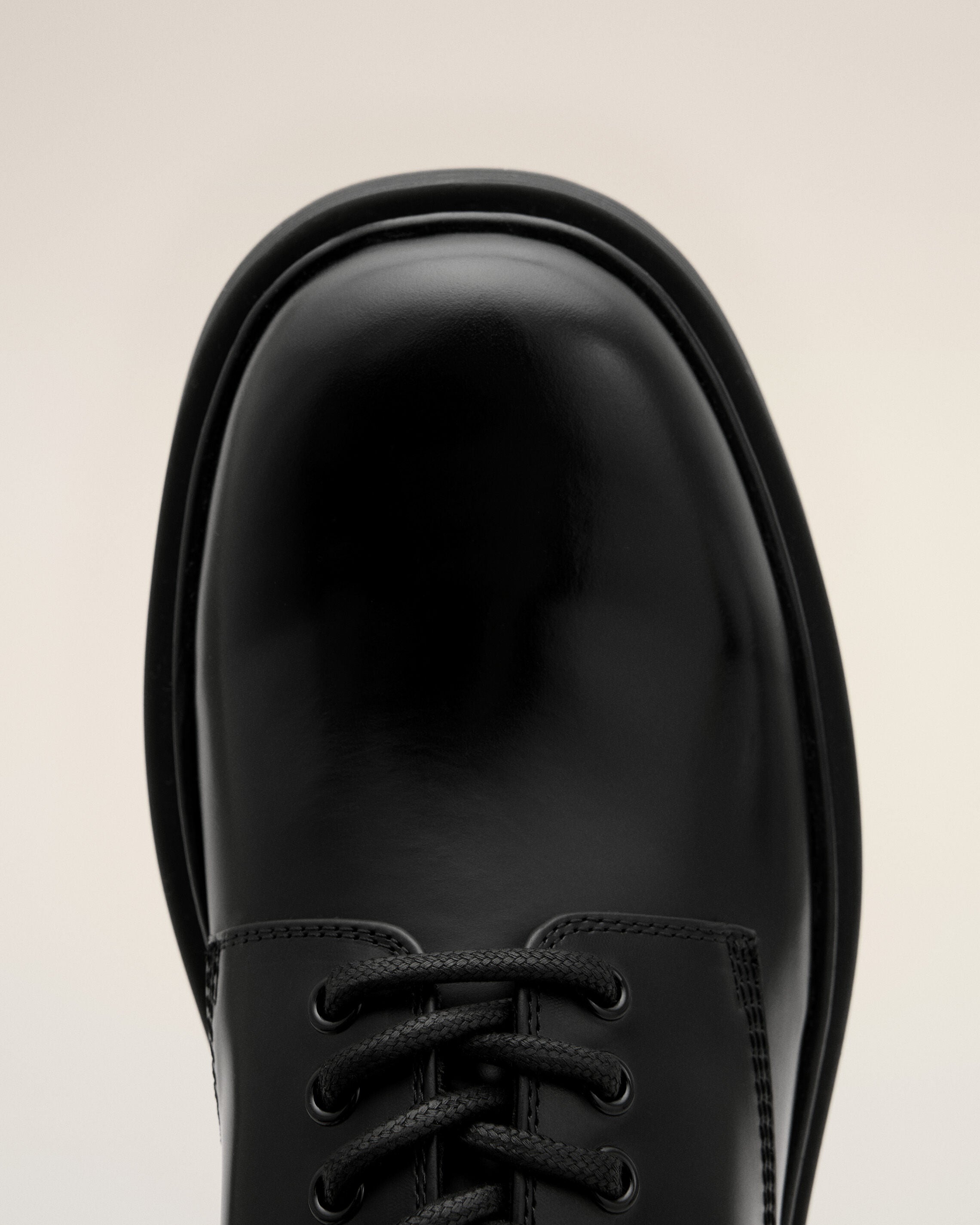 Black cow leather derbies shoes - 5