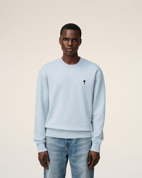 Blue Cotton Ami De Coeur Sweatshirt - 3 - Ami Paris