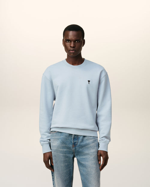 Blue Cotton Ami De Coeur Sweatshirt - 1 - Ami Paris