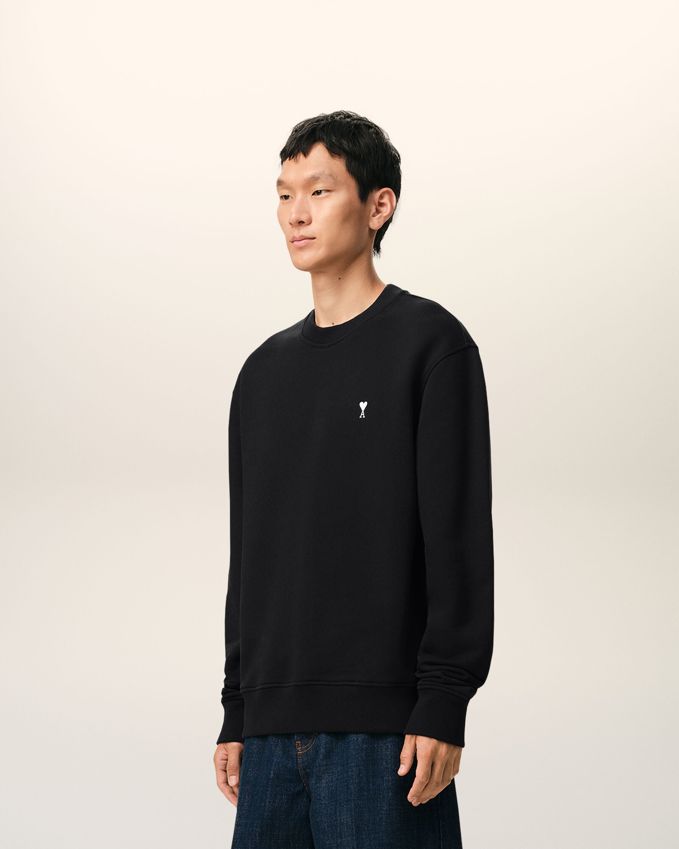 Black Cotton Ami De Coeur Sweatshirt - 6