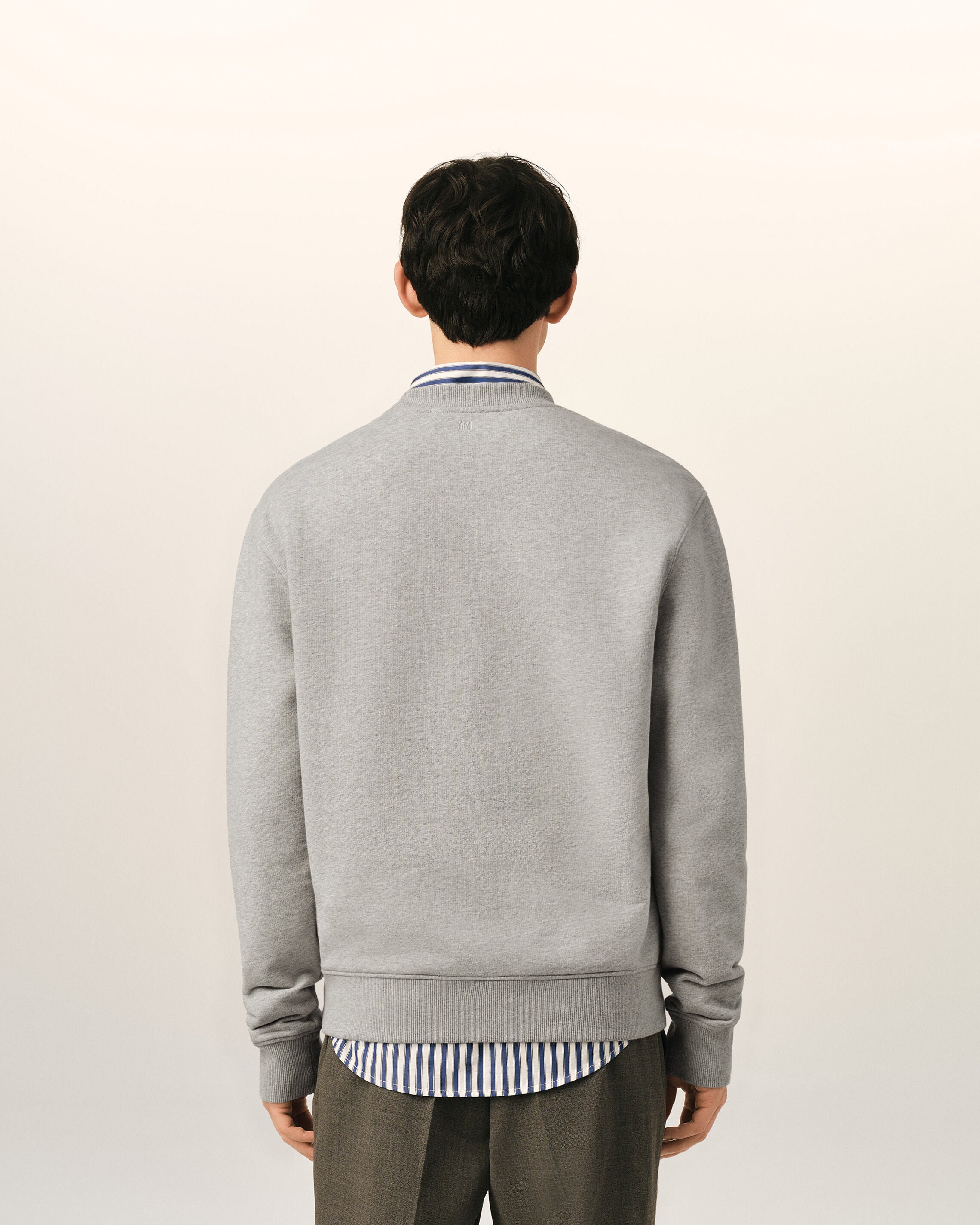 Grey cotton sweatshirt with Ami de Coeur - 5