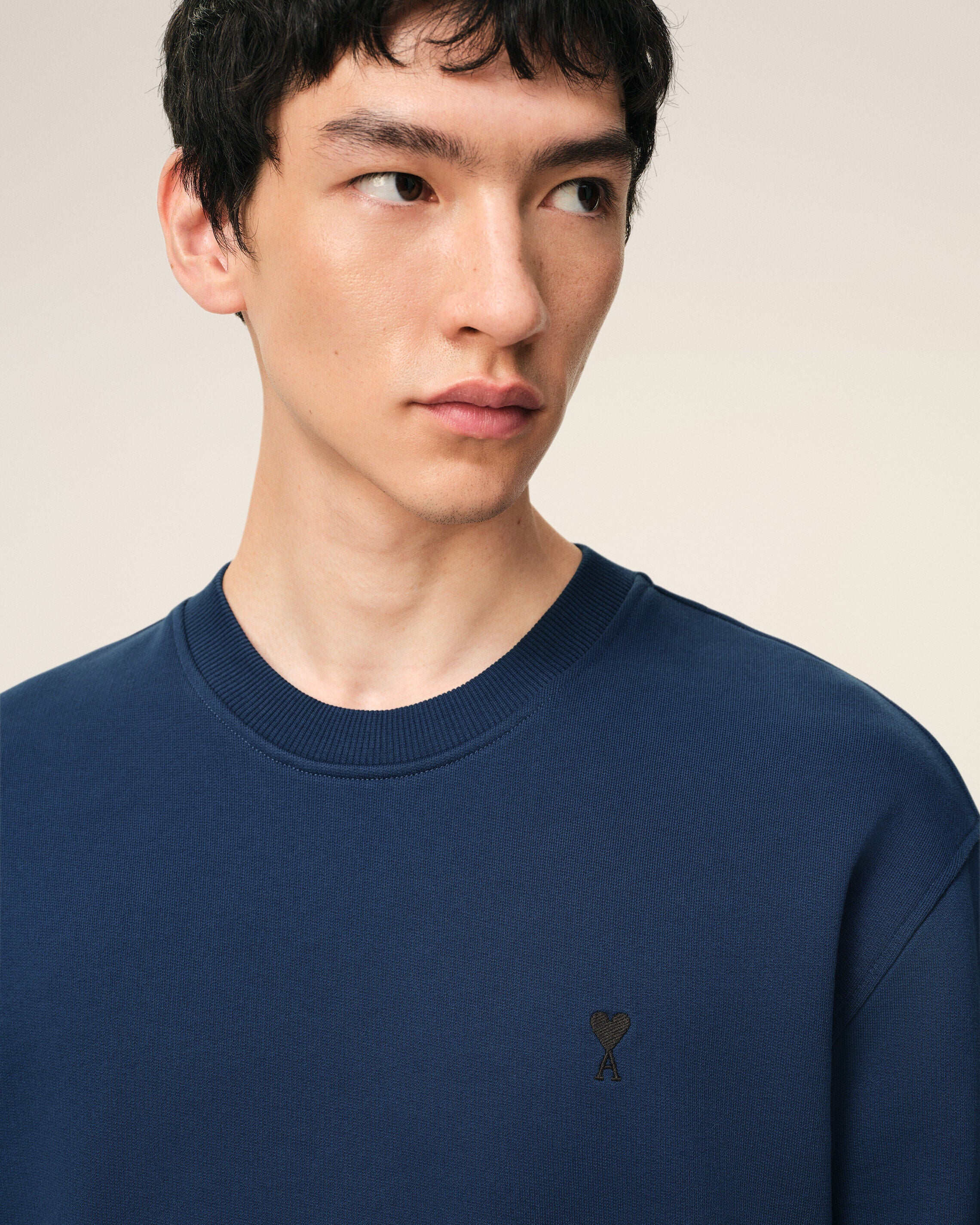 Sweatshirt Bleu Ami De Coeur en Coton ENCRE | Ami Paris