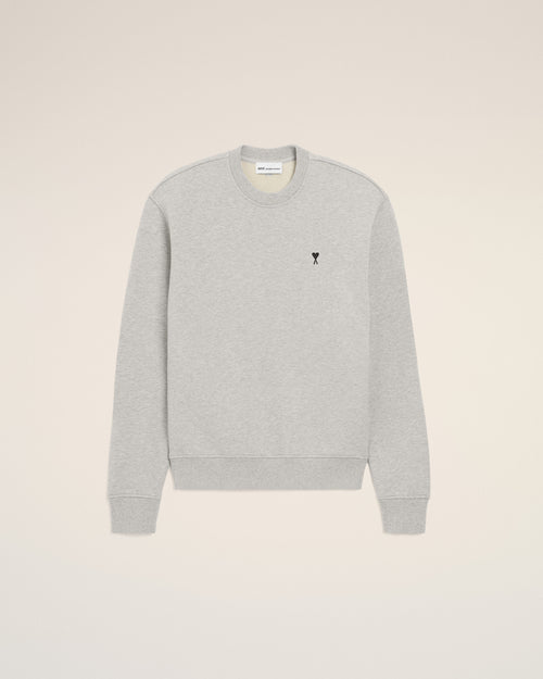 Grey Cotton Contrasted Ami De Coeur Sweatshirt - 1 - Ami Paris