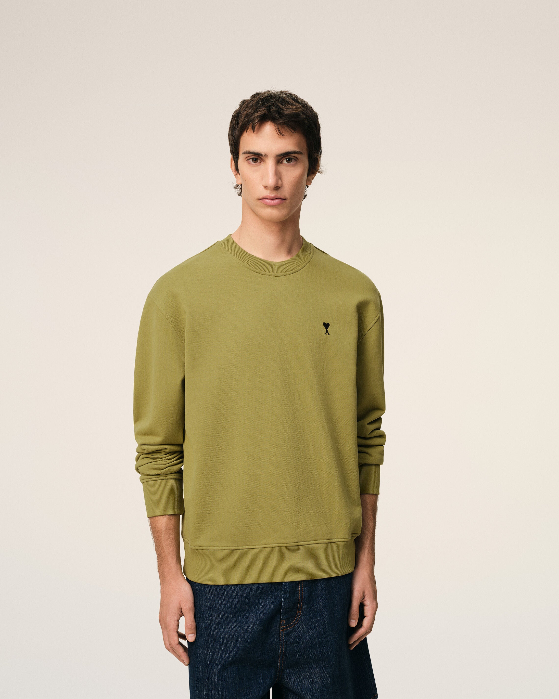 Green Cotton Ami De Coeur Sweatshirt - 3