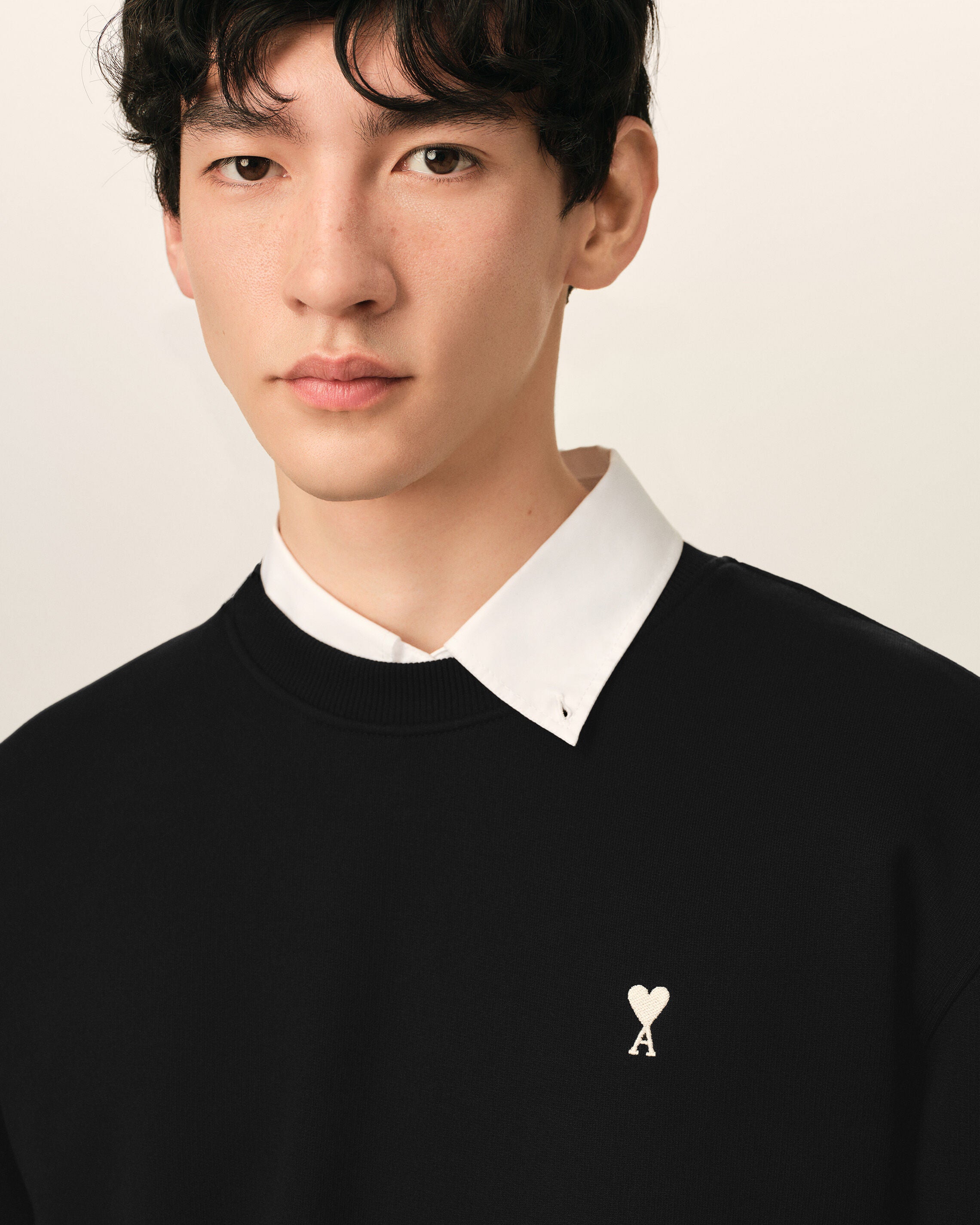 Black Cotton Ami De Coeur Sweatshirt - 4