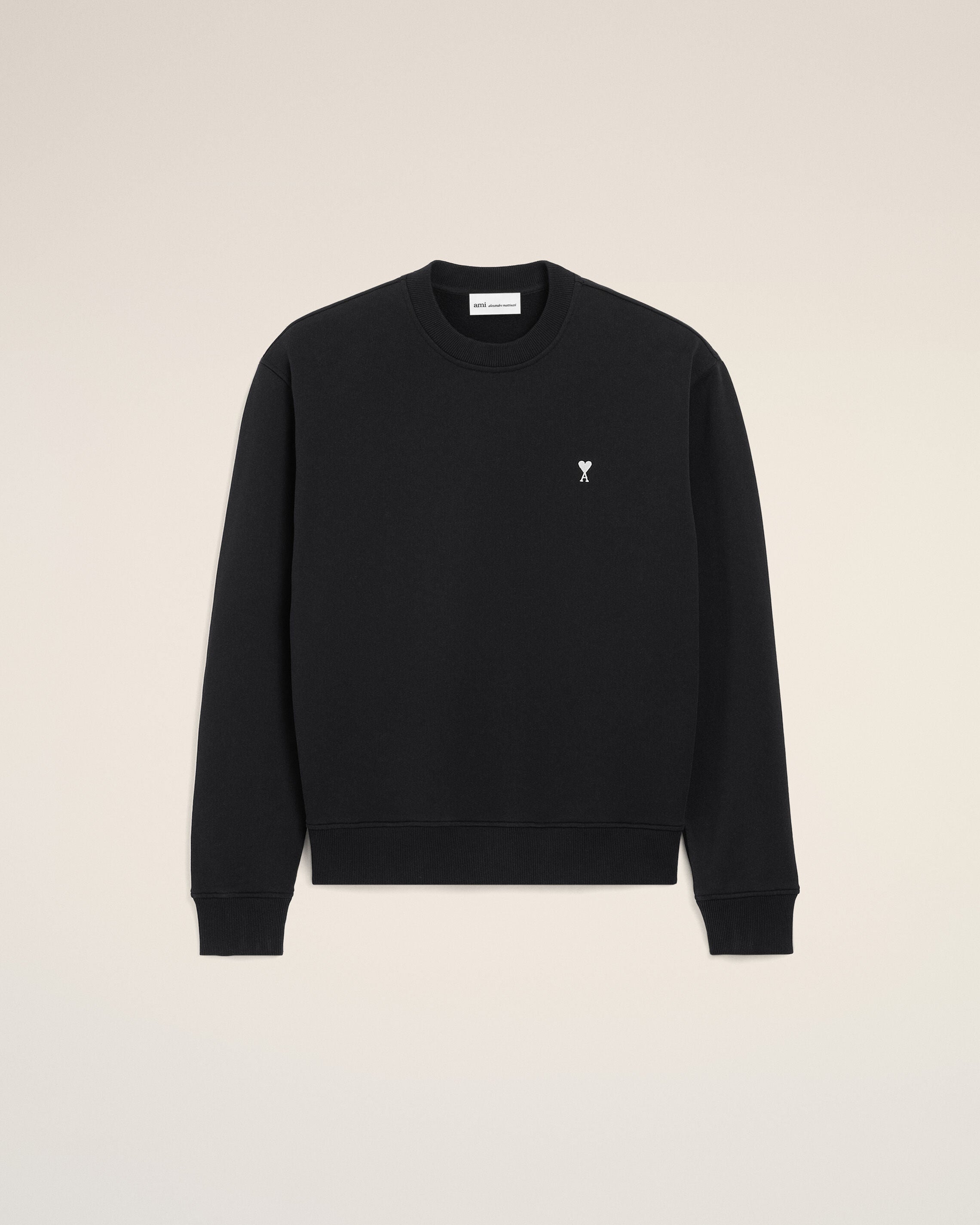 Black Cotton Ami De Coeur Sweatshirt - 1